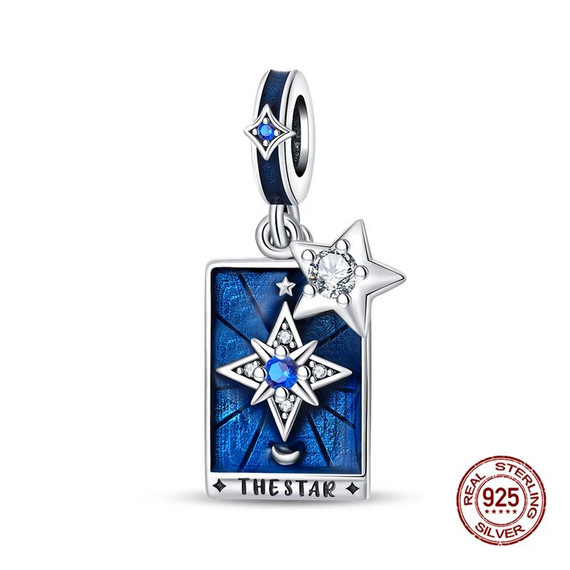 Original Charmcopper Star Moon Sun Tarot Series Charm Beads Fit 3Mm Original Bracelet Womens Diy Fine Jewelry Gift