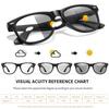 Classic Photochromic Reading Glasses Quare Frame Presbyopic Anti-Blue Light For Men Surf Internet Presbyopic Eyewea +150 +200R