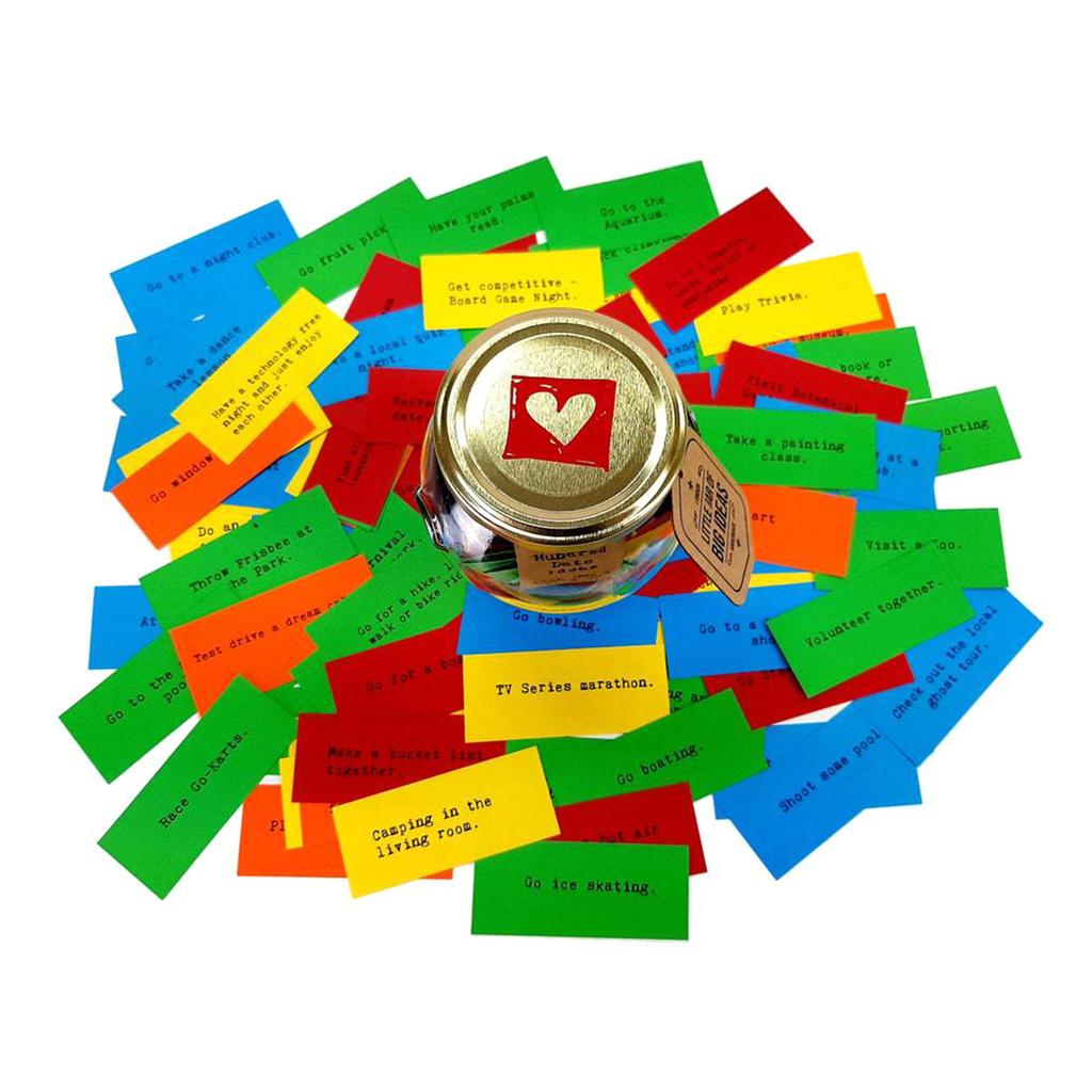 100 Date Ideas Glass Bottle Creative Glass Bottle Memo Valentines Day Date Ideas Can for Couple Anniversaries Girlfriend