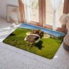 Animal A Cow Floor Mat Eco  Flannel Doormat Non Slip Odorless Indoor Floor Rug Soft Short Plush Home Mat