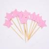 10pcs Mini Heart Star Glitter Series Cake Decoration Inserts Cupcake Toppers Decorating Wedding Birthday Party Decorations