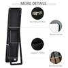 Full Length Mirror, 156 X 37 Cm Rectangular Full Body Mirror with Stand, Floor Standing, Hanging or Leaning Against Wall for Bedroom Cloakroom, Black