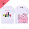 Moterų drabužiai Barbapapa Marškinėliai Geriausiai parduodami Animaciniai Kawaii Y2k Drabužiai Vaikams Minkštos Medvilnės Viengalviai Trumpomis Rankovėmis Grafiniai Marškinėliai