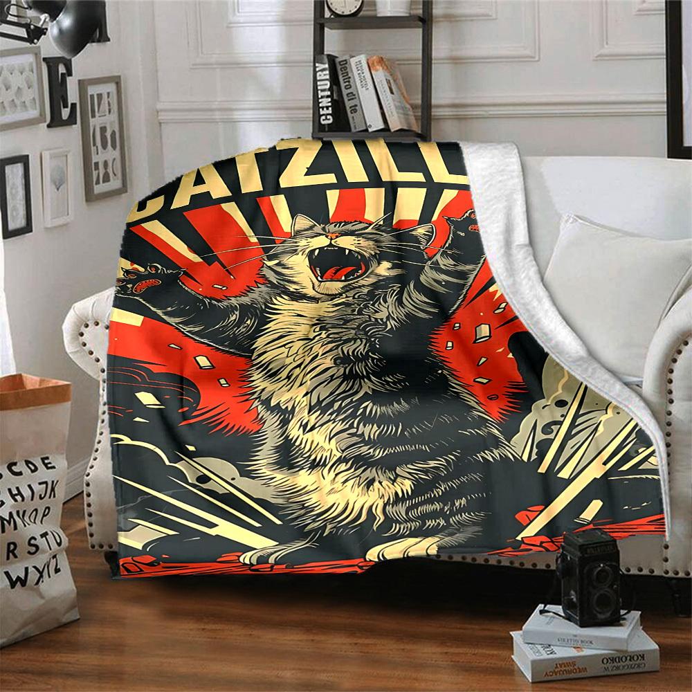 1pc Monster Cat Blanket - Perfect Gift for Birthdays, Christmas & Halloween- Soft, Warm & Versatile yy250909157