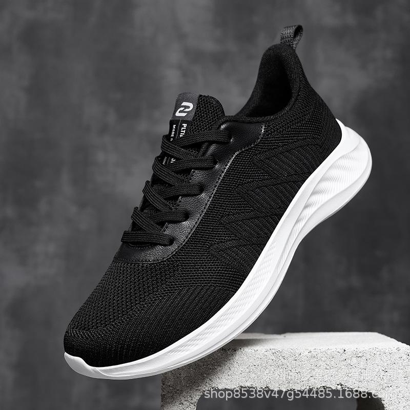 New Wide-foot Mesh Fly-woven Sports Shoes with Fat Feet and Wide Casual Non-slip and Wear-resistant Comfortable Running Shoes