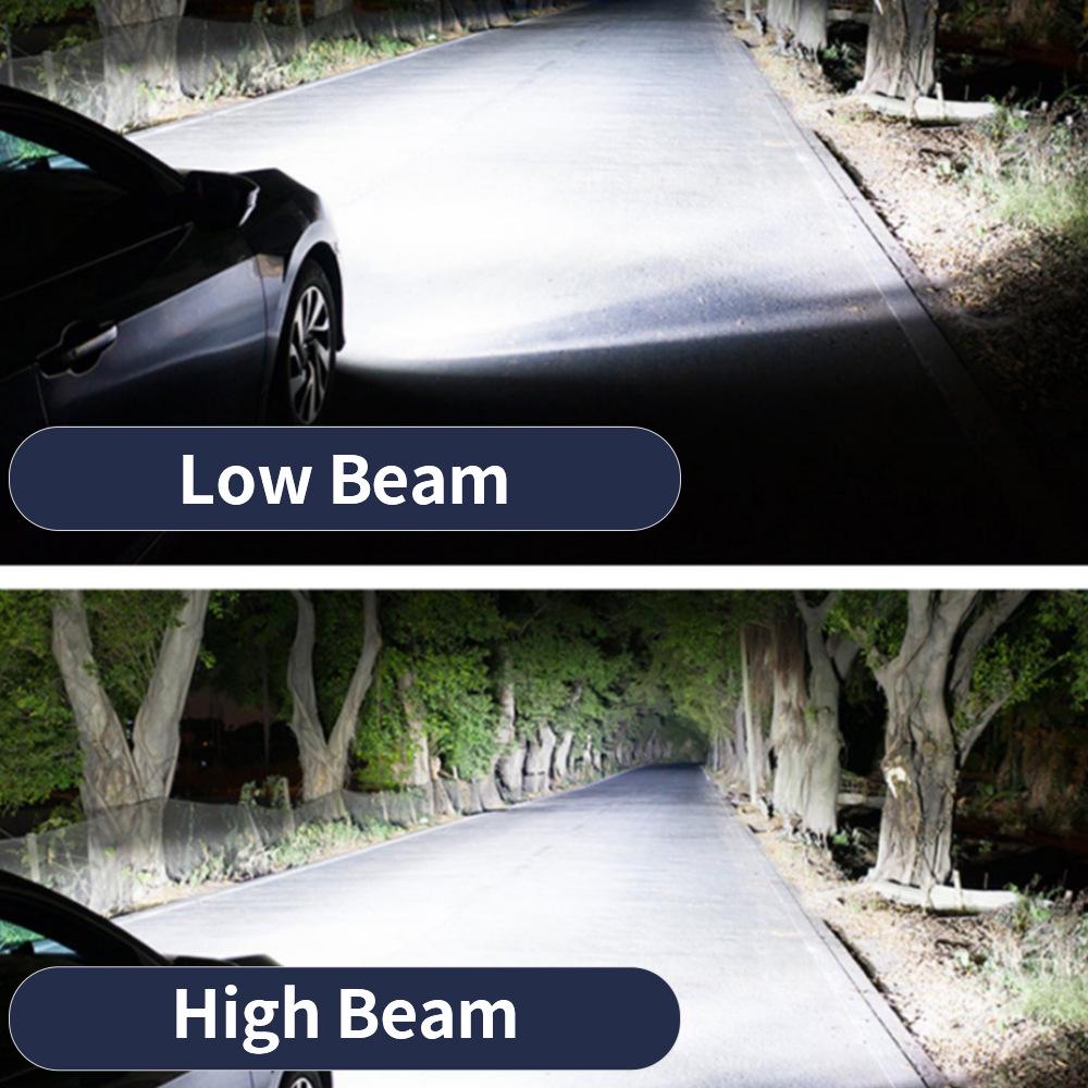 High-Power Dual Copper Tube LED Car Headlight: Bright Spotlight, Fog Light, High/Low Beam