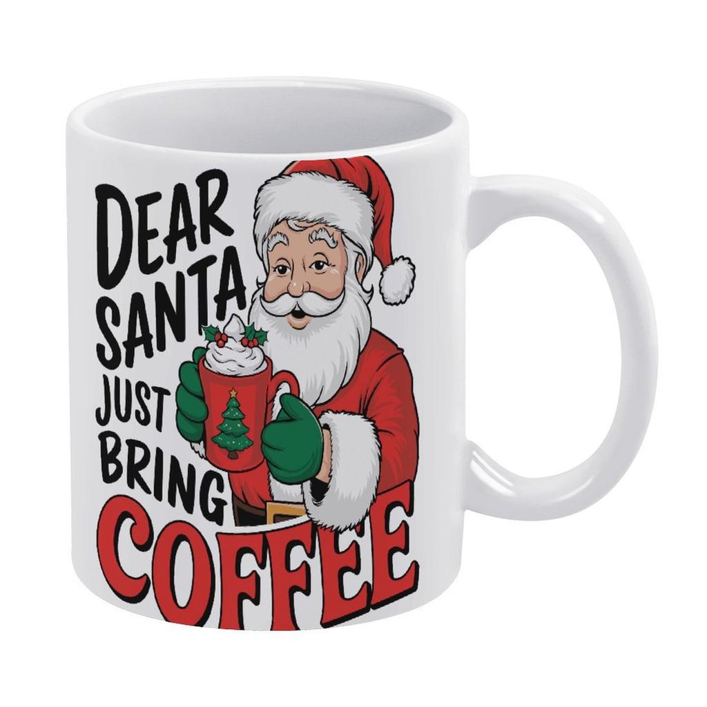 1pc 11oz Blank Ceramic Mug, Double-sided Printed Drink Cup, Smooth White Coat, Stable Base, Functional Ceramic Mug for Everyday Usage