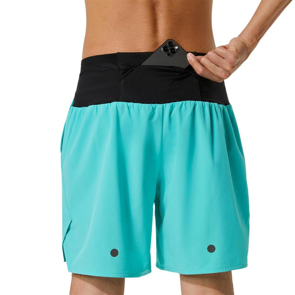 Running Wear MEN MULTI POCKET 7IN SHORT ENERGY AQUA S [ASICS]