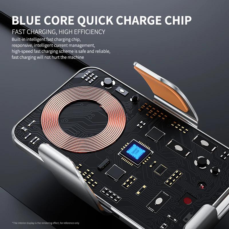 30W Car Wireless Charger Auto Car Mount Phone Holder for iPhone 16 15 14 13 12 X Samsung Infrared Induction  Fast Charging