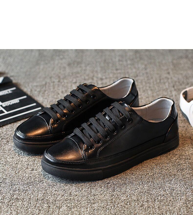 Genuine Leather Women Platform Sneakers Fashion Vulcanized Shoes Ladies Comfortable Little White Shoes Big Yards Leather Shoes