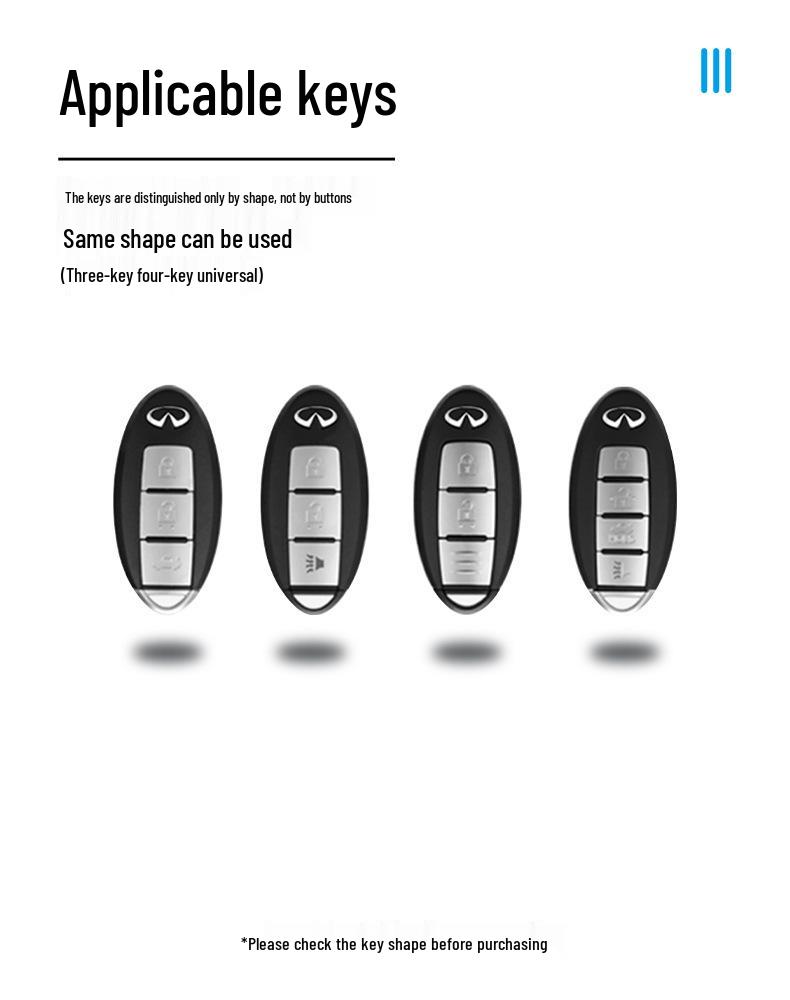 Infiniti Key Case for Q50L, QX50, QX60, Q70L, FX35, G25, QX70 - Unisex Design