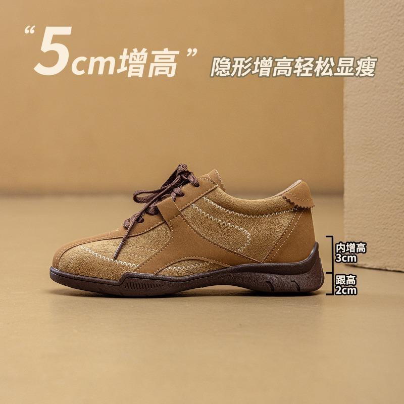 

Maillard style retro inner height-increasing boxing shoes women s spring and autumn new outdoor sports style casual shoes 40