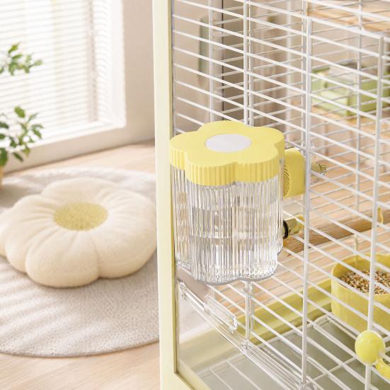 Dispensador Automático de Agua para Pájaros para Jaula, Montaje Magnético Dentro Fuera de la Jaula Alimentador de Agua para Loro, Botella de Agua Transparente para Pájaros para Periquito