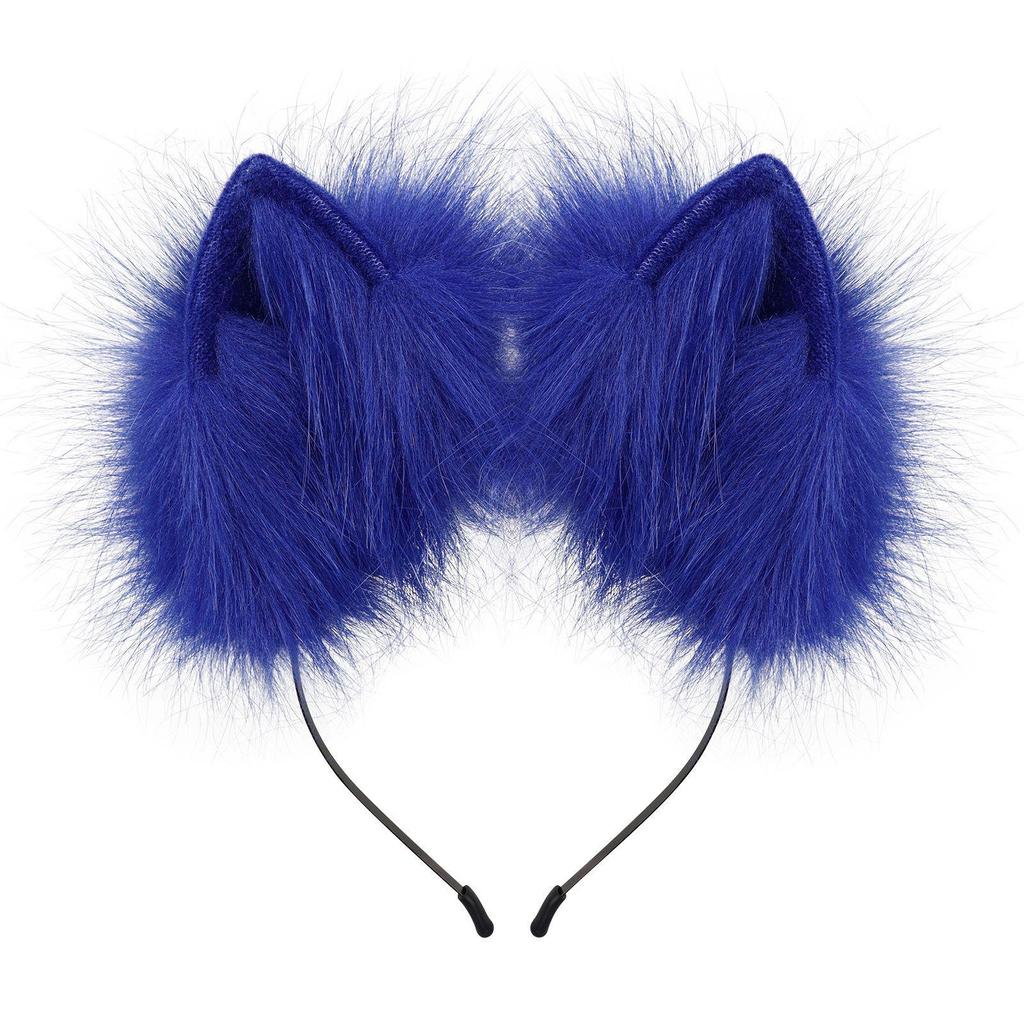 Faux Fur Wolf Ear Headband for Cosplay and Role-Playing