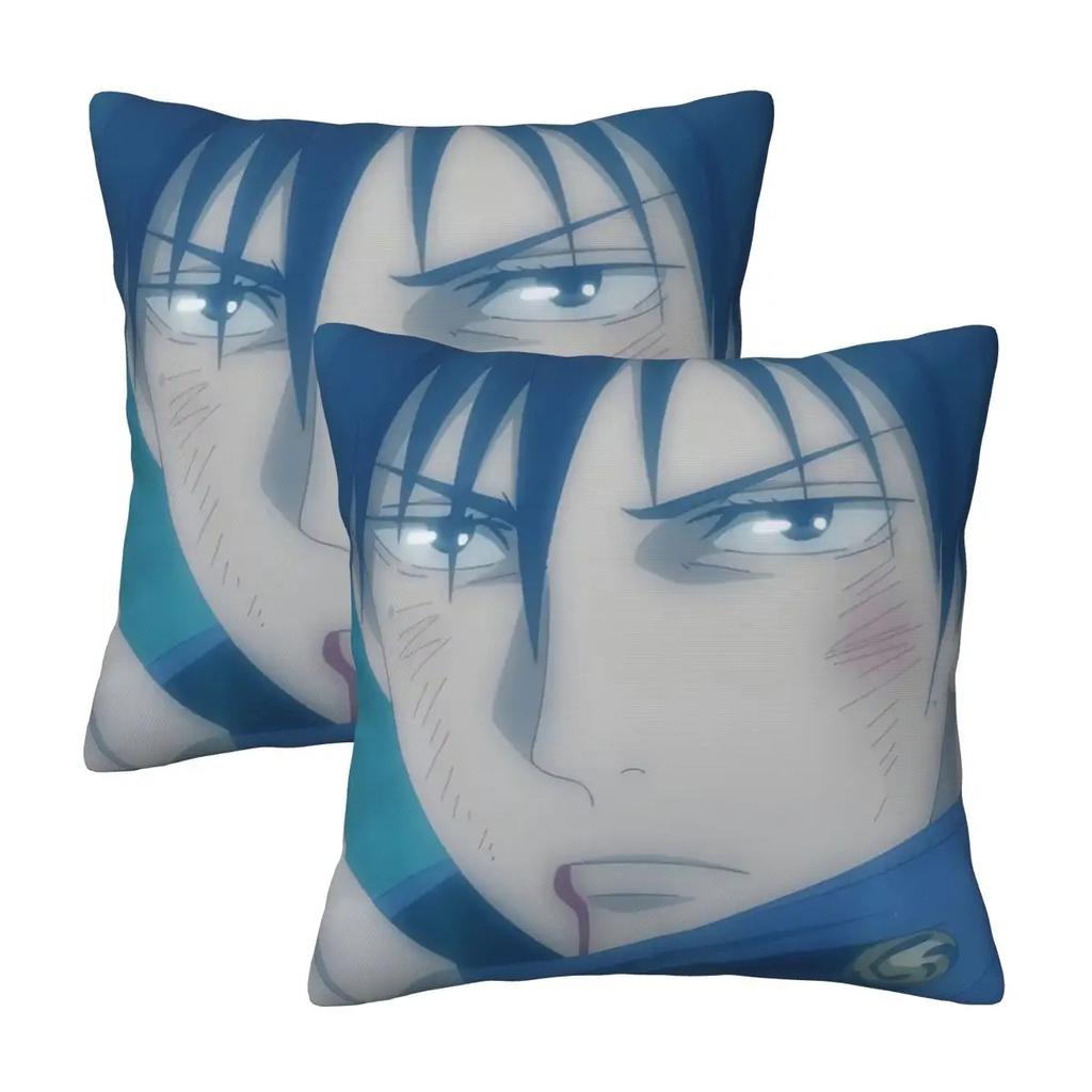 Megumi Najlepszy Przyjaciel Jujutsu Kaisen Sukuna Anime 2 szt. Kwadratowa poszewka na poduszkę Pokrowiec na poduszkę Komfortowa poduszka dekoracyjna do domu salonu