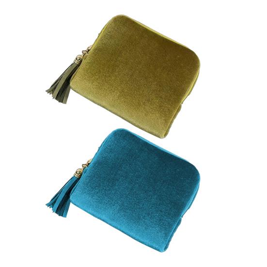 Yousheng Jewelry Storage Bag with Multi-pockets Portable Watch Earring Necklace Bracelet Ring Organizer Case Jewelry Pouch with Tassels Zipper