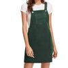 Autumn Winter Women Pocket Retro Corduroy Dress Sexy Sleeveless Vintage Party Dress Casual Solid Slim Suspender Sundress