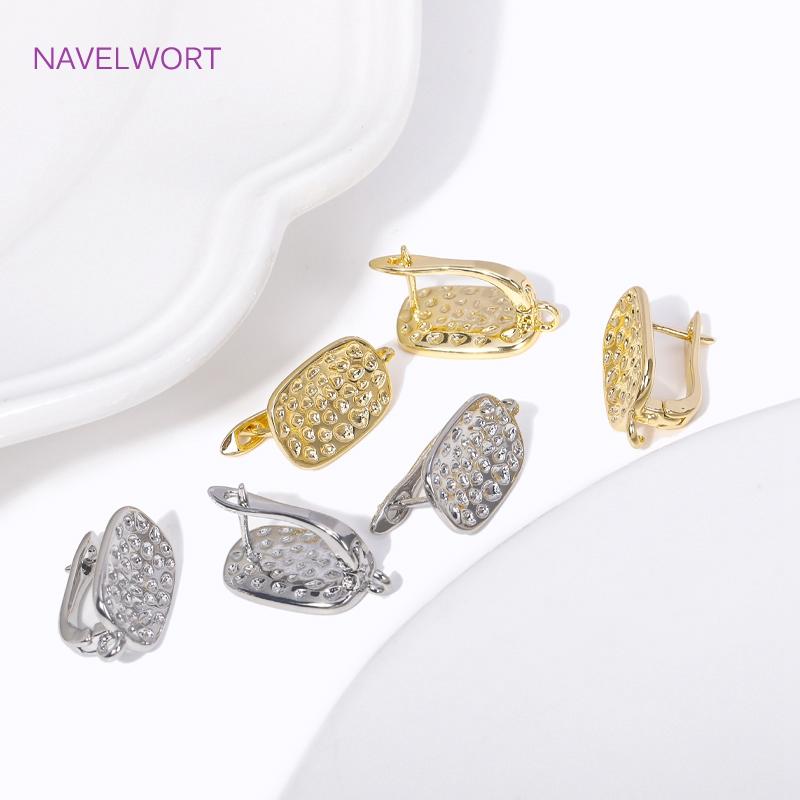 Trendy Earring Clasp Hooks Fasteners 18K Gold Plated/Rhodium Lever-Back Ear Wire For DIY Earring Jewelry Making Accessories