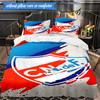 Montevideo Crest Design 3pcs Bedding,Including 1pc Duvet Cover And 2pcs Pillowcases Perfect for Christmas,Ideal for Bedroom, Dormitory