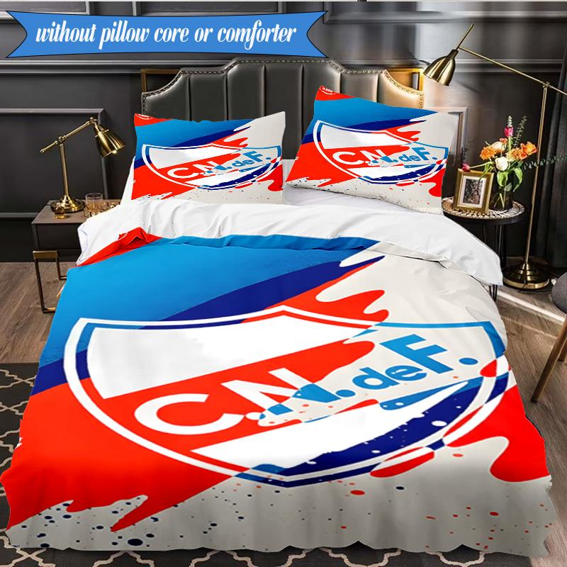 Montevideo Crest Design 3pcs Bedding,Including 1pc Duvet Cover And 2pcs Pillowcases Perfect for Christmas,Ideal for Bedroom, Dormitory