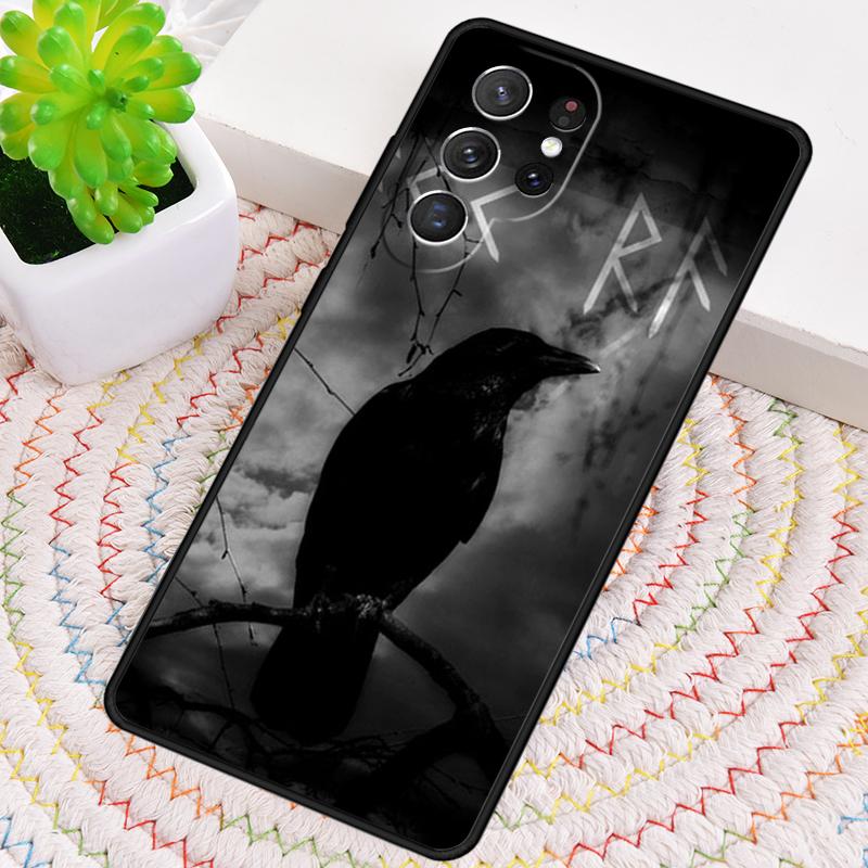 Crow Raven Dark Skull Phone Case for Samsung Galaxy Note 10 Pro S26 Ultra S23 S24 FE S25 S21 S22 PLUS Shockproof Cove