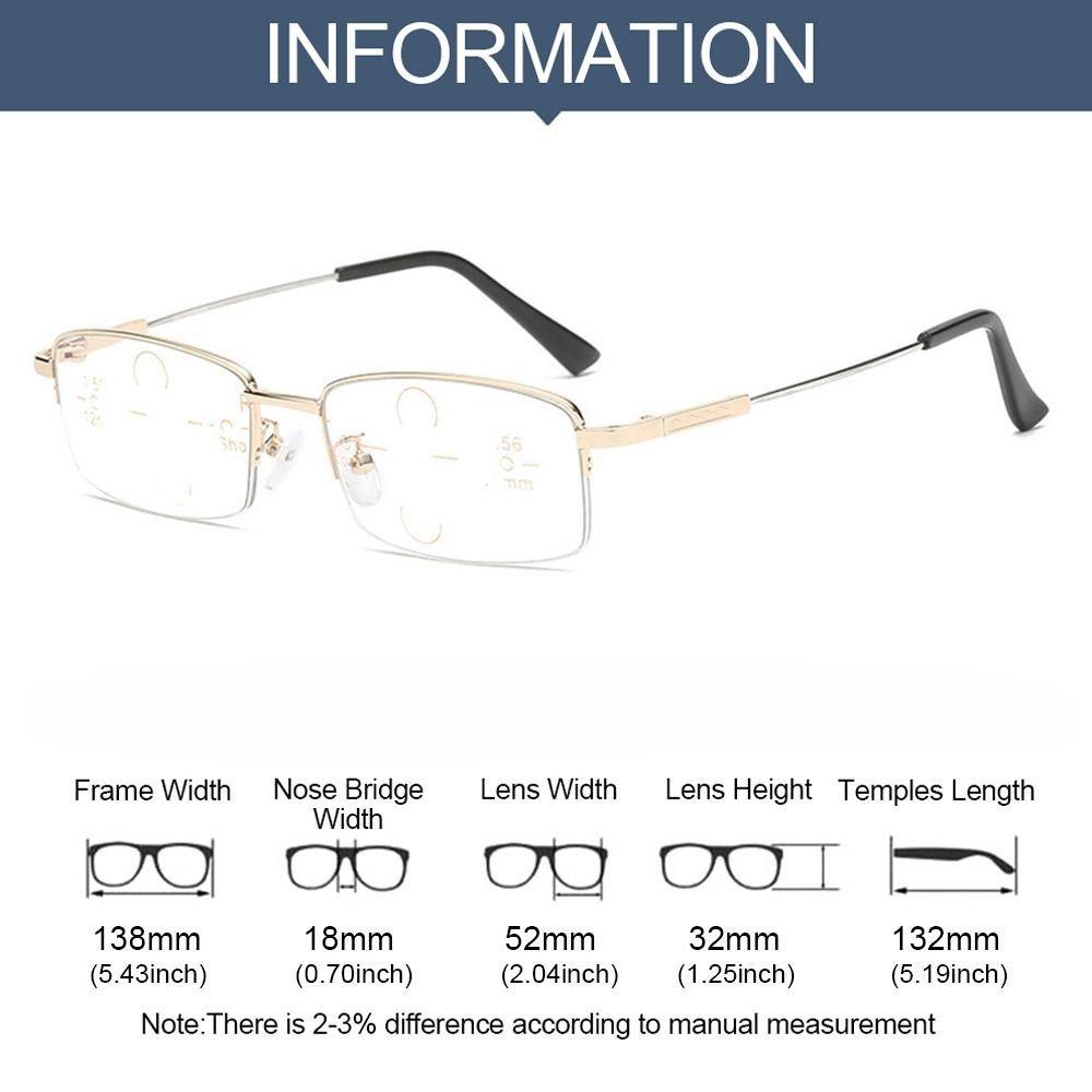 Square Eyeglasses Anti-Blue Light Reading Glasses Women Metal Optical Spectacle Eyeglass Progressive Near Far Glasses