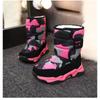 Mode vielseitiger Retro-Stil Kinder-Schneestiefel Winter neue Samt-Thermo-Baumwollschuhe mehrfarbige High-Top-Camouflage-Stiefel