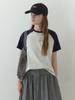 Deomiteun [2Nd] Brume Half T-Shirt (Melange/Navy)
