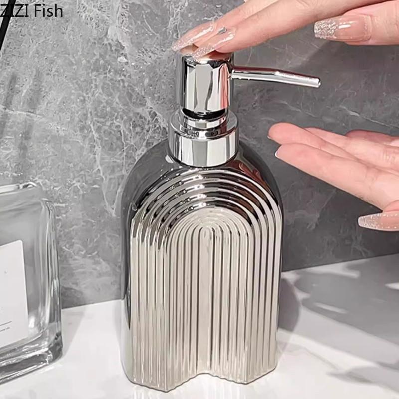 Kreative Keramik Handdesinfektionsmittelflasche Presse Seifenspender Duschgel Lotion Flasche Luxus Haushalt Badezimmer Zubehör