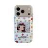 High-End Cartoon Flowers Frame iPhone Case for Girls - Compatible with iPhone 17, 16 Pro Max, 15, 14