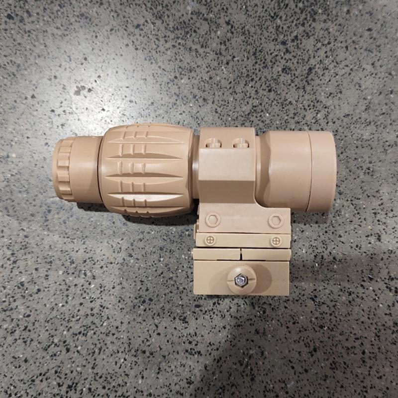 Einstellbarer Zielfernrohr-Vergrößerungsfernrohr Kompakte Visiere mit hochklappbarer Abdeckung Passend für 20-mm-21-mm-Schienenmontage Spielzeug-Teleskop-Zubehör