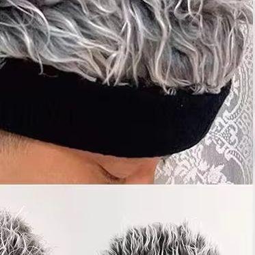 Creative Wig Hat Funny Short Hair Caps Novelty Street Hip Hop Beanie Hat Spiked Fake Hair Funny Retro CapsFor Women Men