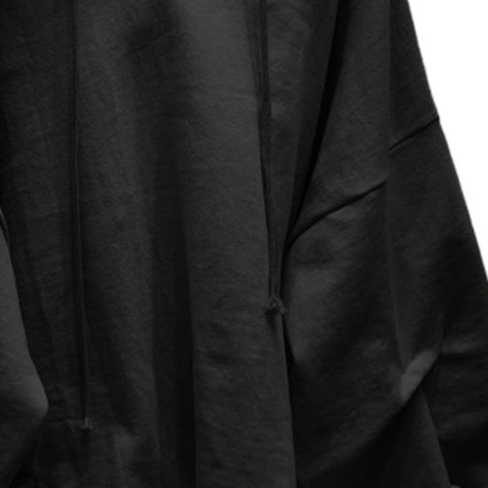 Felpa con cappuccio a tinta unita con coulisse Manica a pipistrello Autunno Scollo a V Donna Streetwear