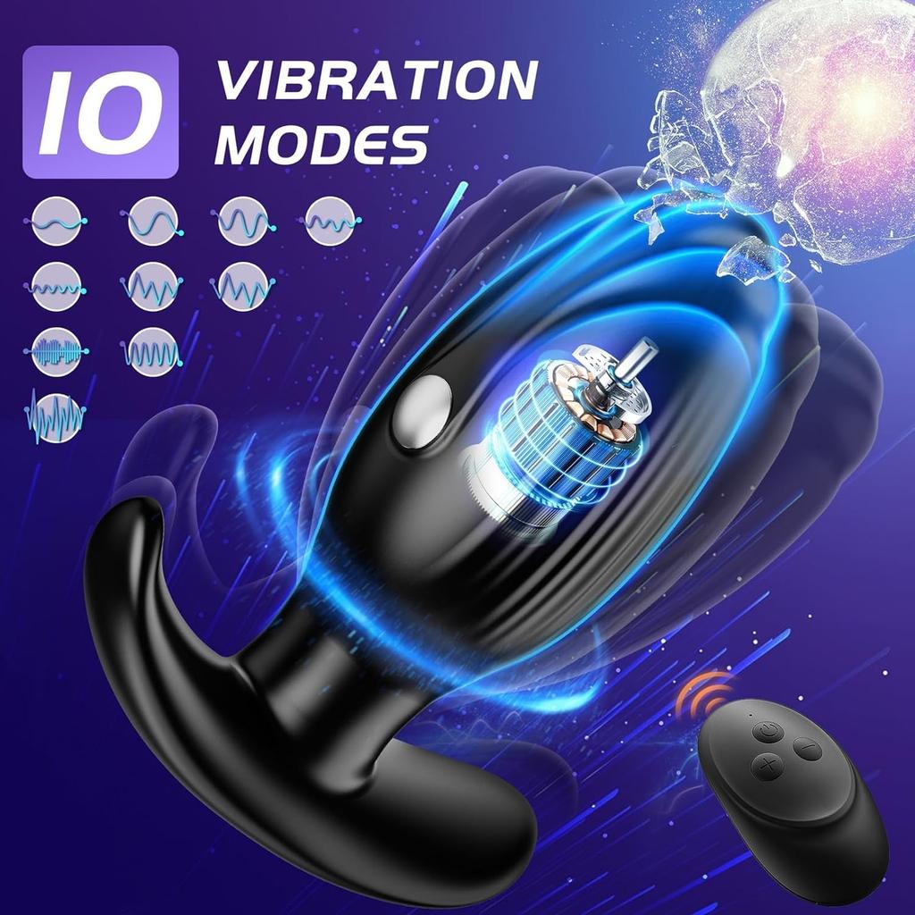 Electric Shock Anal Plug Vibrator Prostate Massager Wireless Buttplug 10 Vibrating & 3 Pulsed Modes Sex Toy