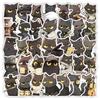 63Pcs Cute Black Cats Graffiti Stickers Kawaii Animal Cartoon Decal Diy Luggage Phone Guitar Fridge Waterproof Sticker Kid Toys