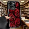 Red Roses with Dewdrops Phone Case for iPhone 17 16 15 14 13 12 11 Pro Max Plus Anti Scratch, Gel Flexible Protective