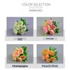 Realistic Silk Petals Artificial Flowers Plastic-wrapped Wire Stems