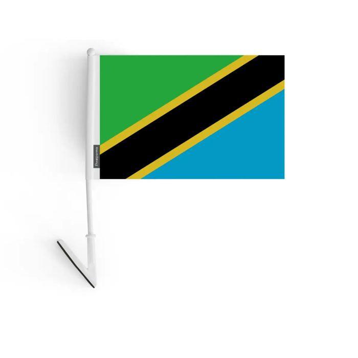 Drapeau Adhésif Tanzanie – 14 X 21 Cm – Polyester Souple – Facile À Coller – 5 Pièces – Pixelforma