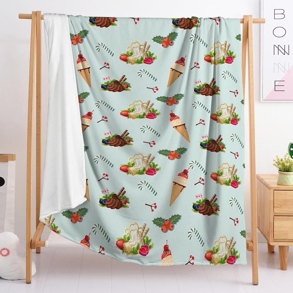 Small Fresh Blanket Flannel Blanket Picture Cover Blanket Spring And Autumn