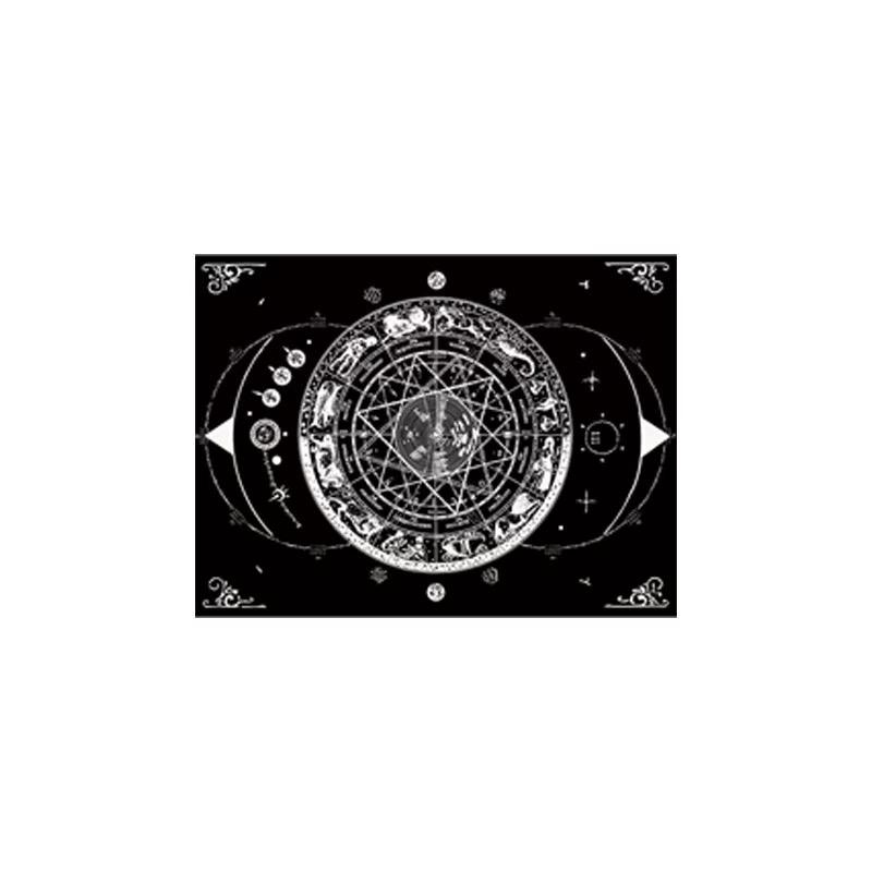 

Gothic Punk Tarot Romantic Constellation Background Cloth Black White Zodiac Wheel Astrology Wall Covering Tapestry 150cm&200cm