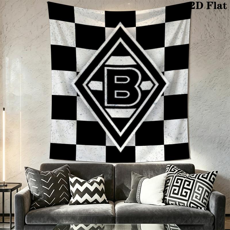 Borussia Wall Tapestry Aesthetic Wall Hanging Printed Fabric Blanket Decorative Tapestries for Bedroom Living Room Home Decor