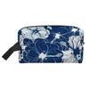 Large Portable Cosmetic Pouch with Zipper Closure Flower Pattern Toiletries Storage and Travel Makeup Bag Makeup Accessory Bag