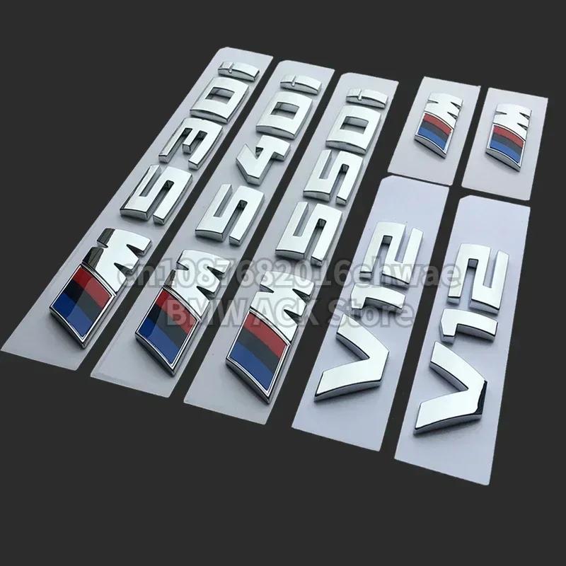 For BMW M Power New Emblems Badge Logo M135d M145d M145i M240d M240i M340d M340i M440d 4M40i M550i M760Li ABS Rear Logo
