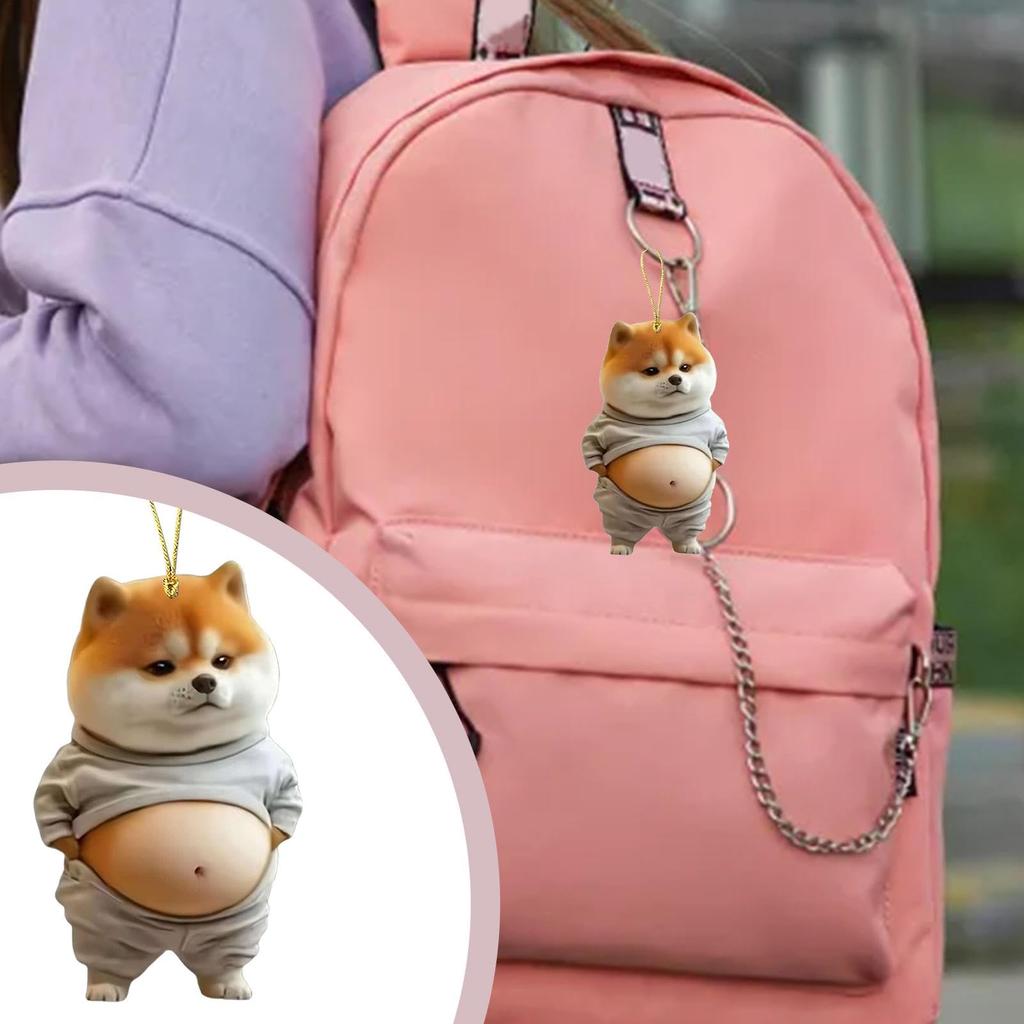 Car Rear Mirror Decoration, 2 Pieces, Car Decoration, Cute, Deb, Dog, Cat, Mascot, Key