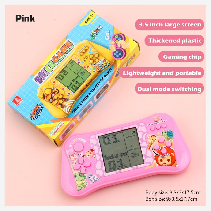 Classic Cube Elimination Game Console, Palm Machine, Training Thinking, Children's Educational Strategy Toy, Retro Large Screen Machine