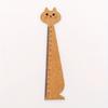 Cute Cat-Shaped Wooden Ruler - Perfect for School, Home, and Office Stationery!
