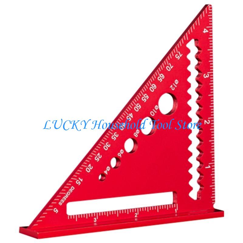 J0MC Speed Square Metric Triangles Ruler Aluminum Carpenter Tool Measuring Ruler Carpenter Woodworking Tool Square Measure