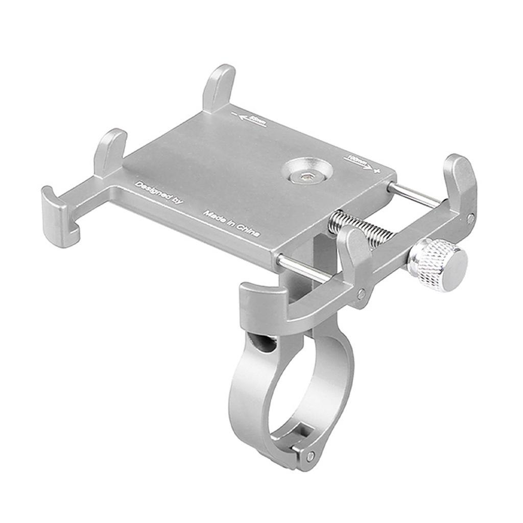   Anti-slip     Phone Holder Mount Aluminum Bike Handlebar Mobile Phone Holder Handlebar Clip Stand for 3.5-6.2inch Smart Mobile Phon