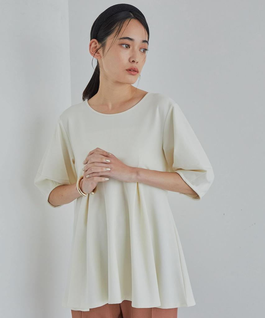 Tunic Blouse with Back Zipper [BIS] Women's Off-the-Shoulder (15)