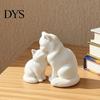 Mother Child Cat Ornament 3D Printed Figurine, Cute And Baby Kitten Statue, Unique Car Dashboard Decor Minimalist Animal for Home, Office, Desk Shelf